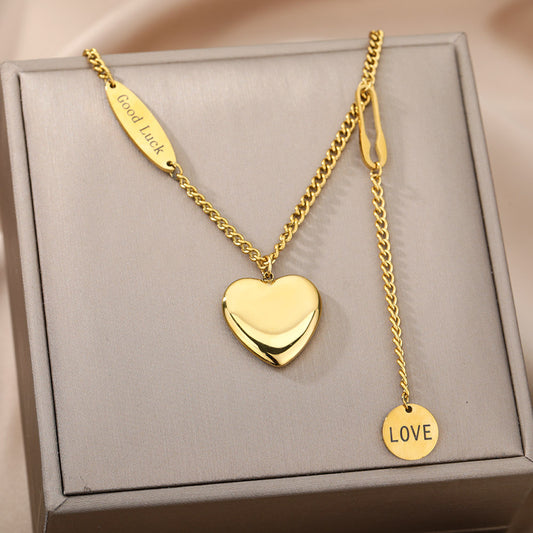 Multilayer Heart Pendant Necklace for Women